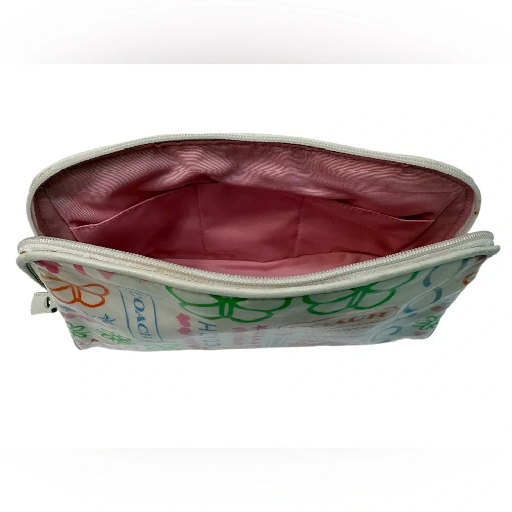 Coach Poppy Graffiti Cosmetic Makeup Bag Y2K Vintage